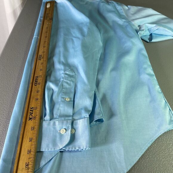 LAUREN RALPH LAUREN Shirt Classic Fit Button Down Long Sleeve Mens 16.5 Teal - Picture 9 of 9